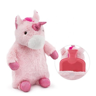 hand warmer lucky cute unicorn shaped rubber or pvc hot water bottle cover