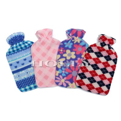 customized hand warmer plush medical rubber 2000ml hot water bag with cover