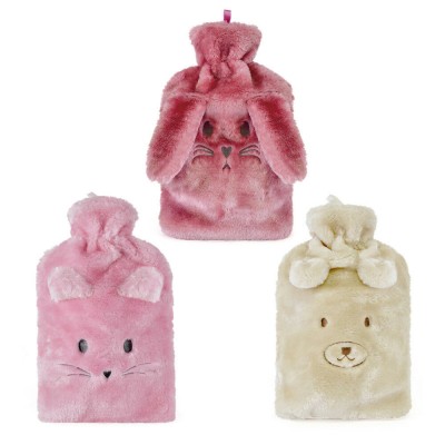 hot sales bs rubber bag plush animals hot water bottle cover