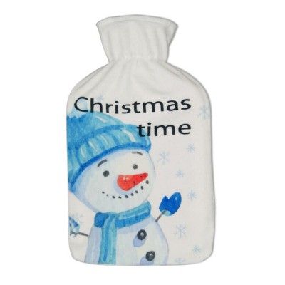 super warm cute christmas fleece covers with hot water rubber bottle